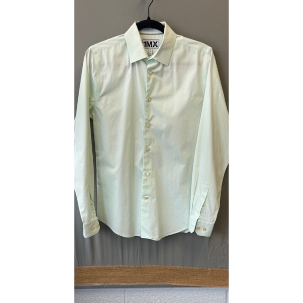 Express 1MX Men's Extra Slim Fit Dress Shirt Size‎ S Mint Green Easy Care